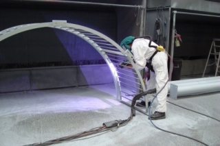 Anti corrosion thermal spray coating on steelwork