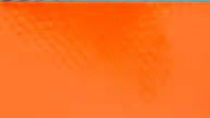 Bright orange background with a subtle textured surface.