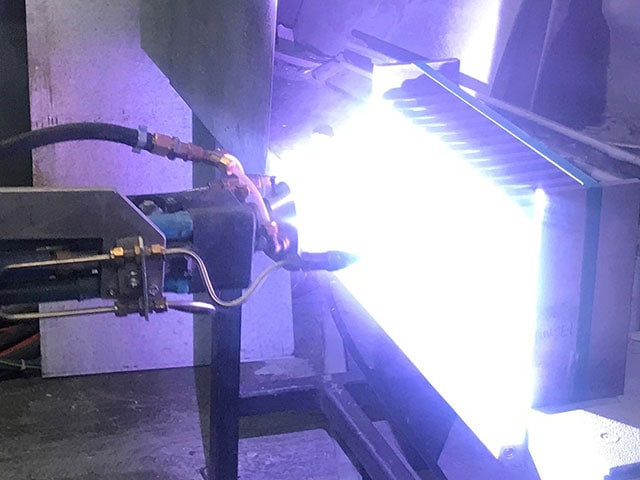 Electrical coating application using metal spray process