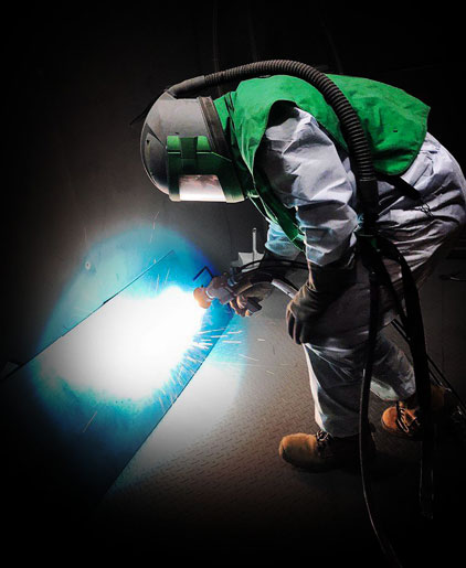 RPB respirator being used on site